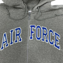 Load image into Gallery viewer, Air Force Embroidered Full Zip Hoodie Sweatshirt (Grey)