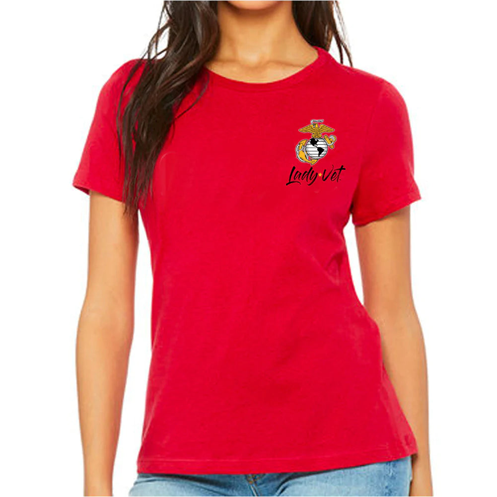 Marines Lady Vet Left Chest Logo T-Shirt