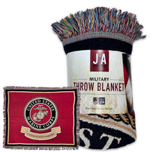 Load image into Gallery viewer, Marines Knit Blanket (Black)