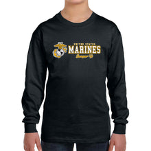 Load image into Gallery viewer, Marines Youth Semper Fi Chest Print Long Sleeve T-Shirt