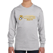 Load image into Gallery viewer, Marines Youth Semper Fi Chest Print Long Sleeve T-Shirt