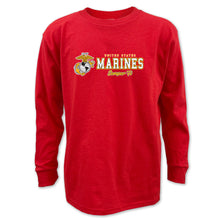 Load image into Gallery viewer, Marines Youth Semper Fi Chest Print Long Sleeve T-Shirt