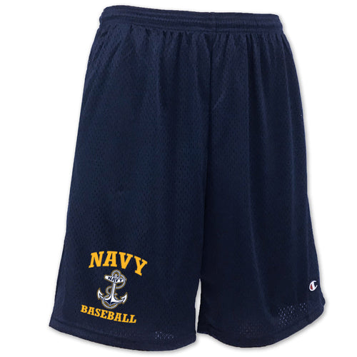 Navy Anchor Baseball Mesh Short
