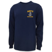 Load image into Gallery viewer, Navy Anchor Sailing Long Sleeve T-Shirt