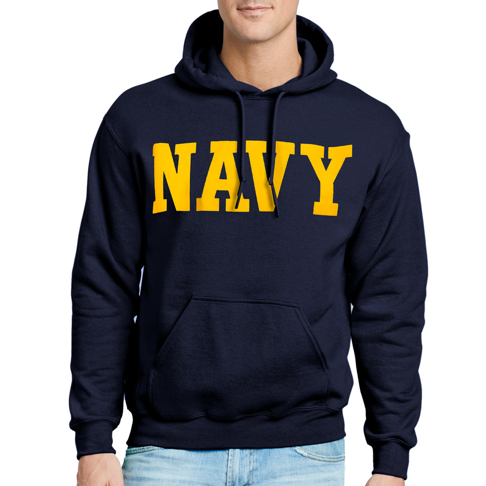 Navy Core Hooded Sweatshirt (Navy/Gold)