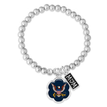 Load image into Gallery viewer, U.S. Navy Eagle Hazel Mom Bracelet