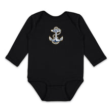 Load image into Gallery viewer, Navy Anchor Infant Long Sleeve Bodysuit