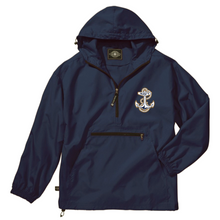 Load image into Gallery viewer, Navy Anchor Pack-N-Go Pullover