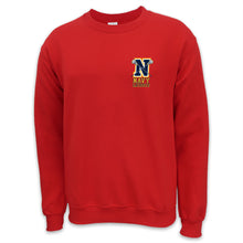 Load image into Gallery viewer, Navy Lacrosse Logo Crewneck