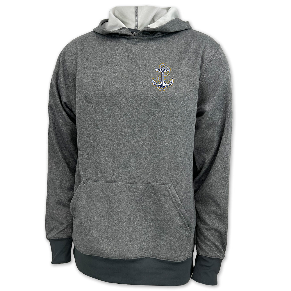 Navy Anchor Logo Perf Hood Gry