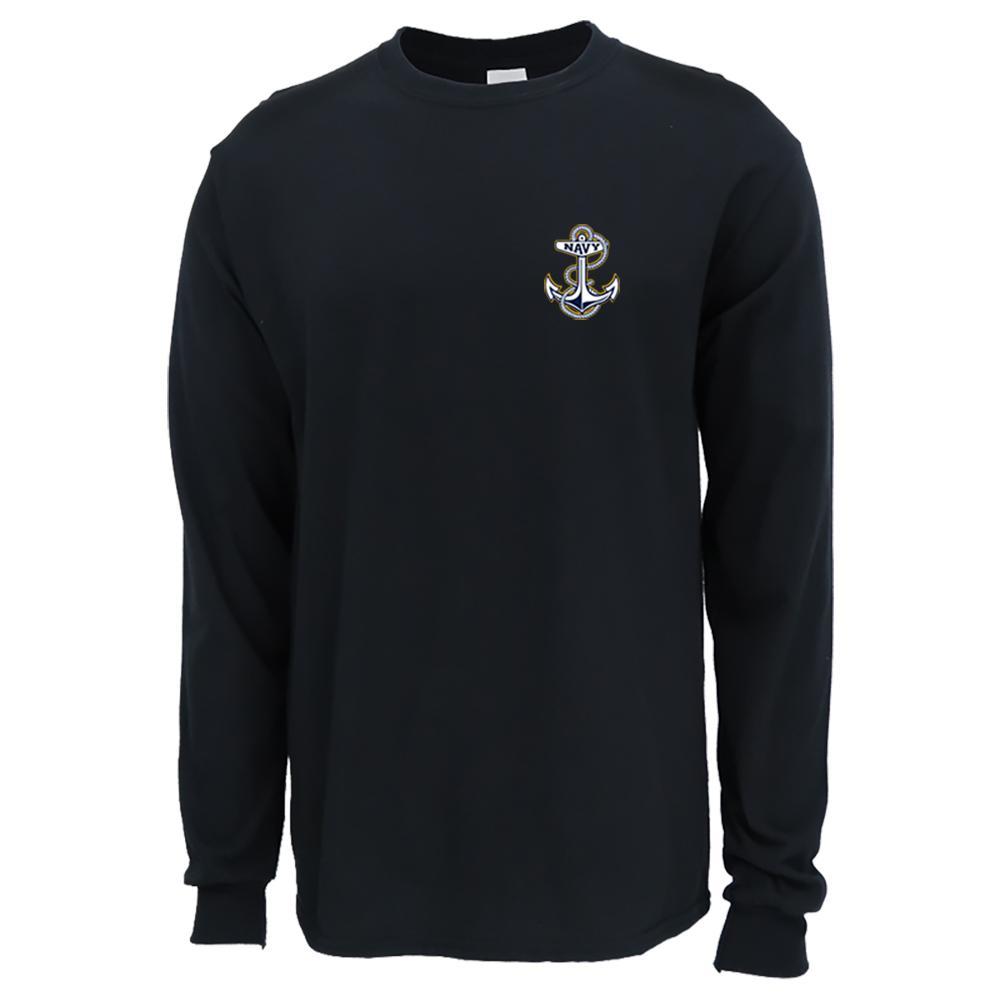 Pick Your Design Navy Long Sleeve T-Shirt (Black)