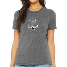 Load image into Gallery viewer, Navy Ladies Anchor Logo T-Shirt