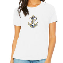 Load image into Gallery viewer, Navy Ladies Anchor Logo T-Shirt