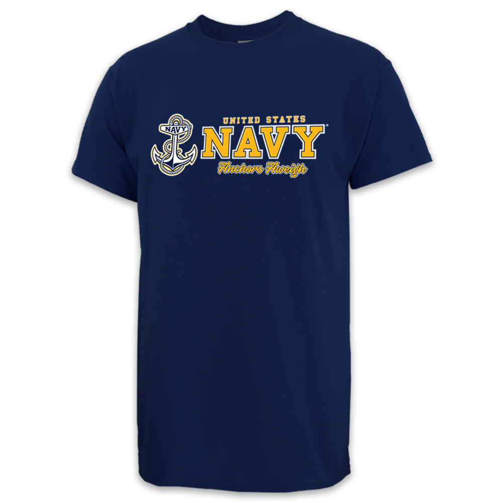 United States Navy Anchors Aweigh USA Made T-Shirt