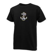 Load image into Gallery viewer, Navy Youth Anchor Logo T