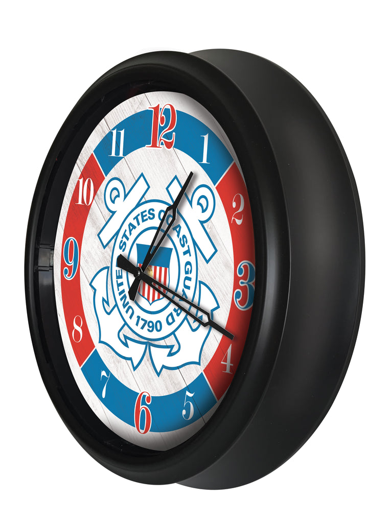 United States Coast Guard Indoor/Outdoor LED Wall Clock