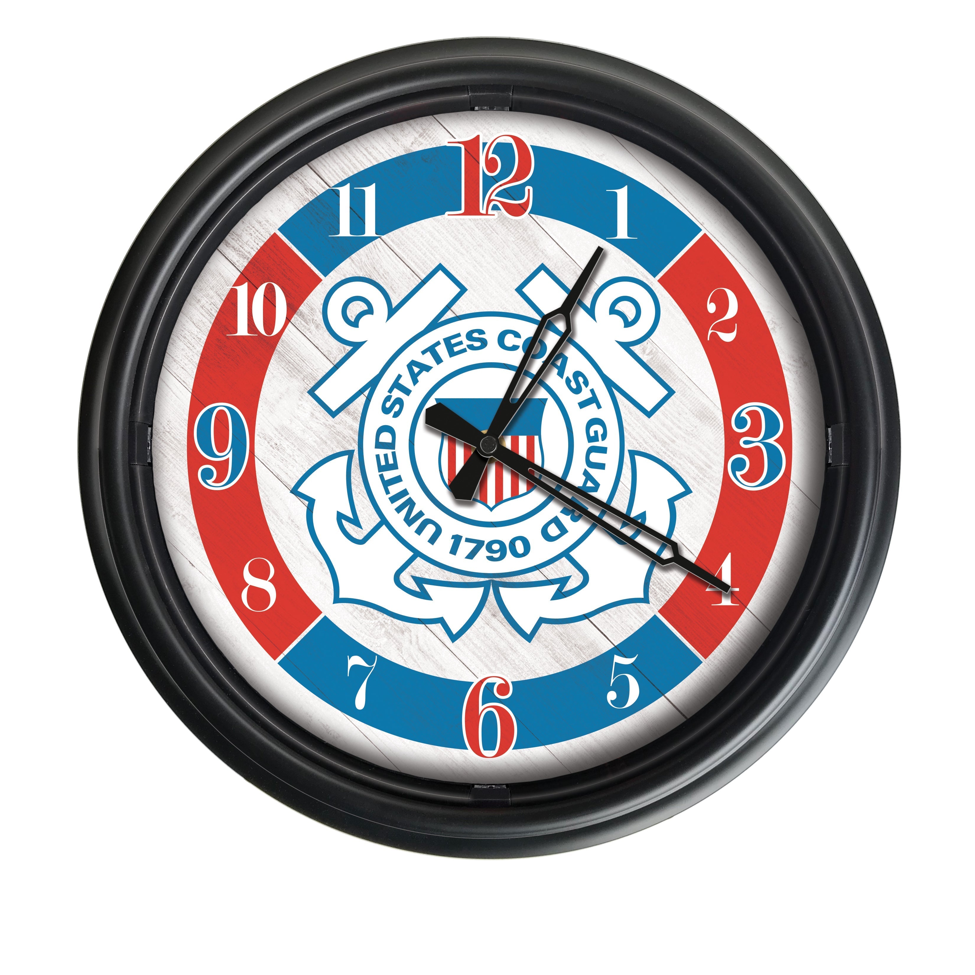 United States Coast Guard Indoor/Outdoor LED Wall Clock