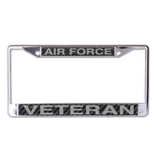 Load image into Gallery viewer, Air Force Veteran License Plate Frame