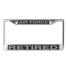 Load image into Gallery viewer, Air Force Retired License Plate Frame