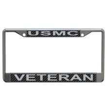 Load image into Gallery viewer, USMC Veteran License Plate Frame
