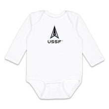 Load image into Gallery viewer, Space Force Delta Infant Long Sleeve Bodysuit