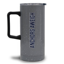 Load image into Gallery viewer, Navy Anchor 18oz Speckled Trail Mug (Grey)