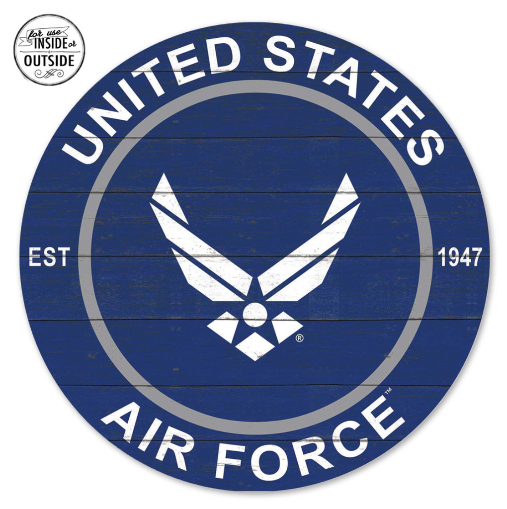 United States Air Force Indoor/Outdoor Colored Circle Sign (20x20)