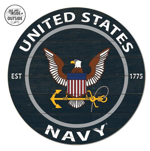 United States Navy Indoor/Outdoor Colored Circle Sign (20x20)