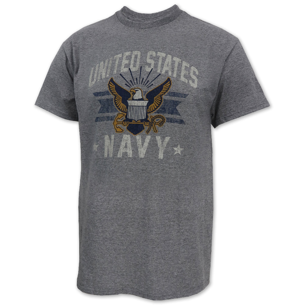 Navy Vintage Basic T-Shirt (Grey)