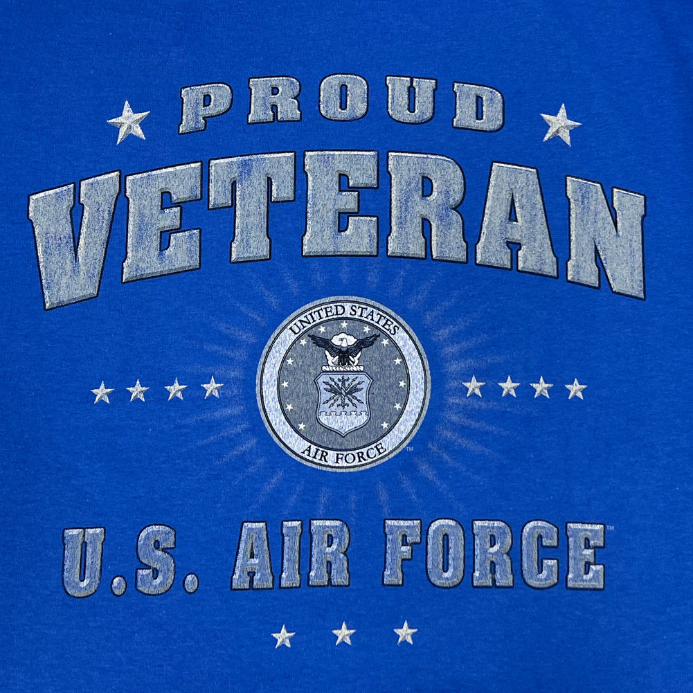 U.S. Air Force Proud Veteran Burst T-Shirt (Royal)