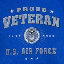 Load image into Gallery viewer, U.S. Air Force Proud Veteran Burst T-Shirt (Royal)