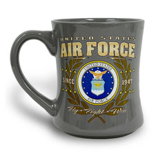 Load image into Gallery viewer, United States Air Force Fly Fight Win Mug (Grey)