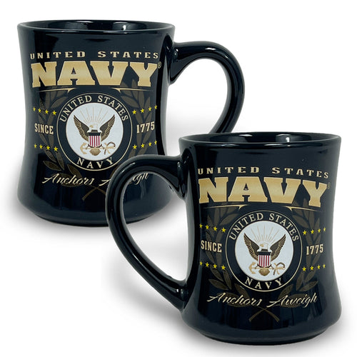 United States Navy Anchors Aweigh Mug (Navy)