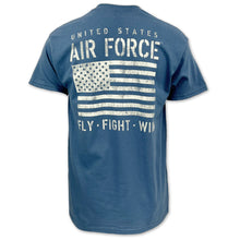 Load image into Gallery viewer, Air Force Distressed Flag T-Shirt (Indigo)