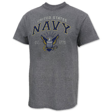 Load image into Gallery viewer, Navy Eagle Est. 1775 T-Shirt (Grey)