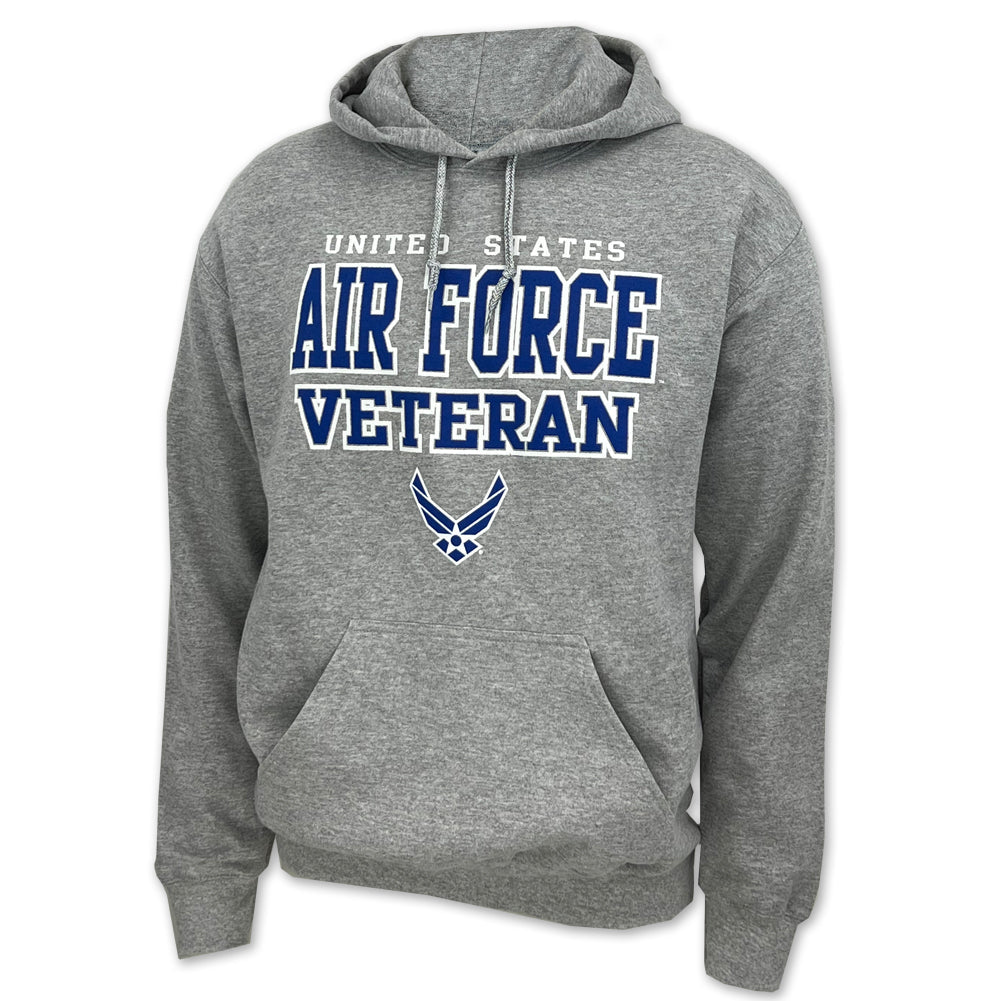 United States Air Force Veteran Wings Hood (Grey)