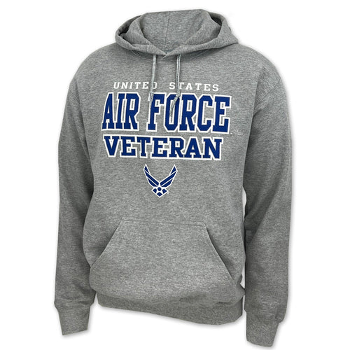 United States Air Force Veteran Wings Hood (Grey)