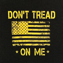 Load image into Gallery viewer, Don&#39;t Tread On Me Worn Flag Snake T-Shirt (Black)