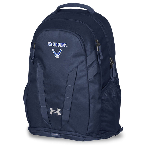 Air Force Wings Under Armour Hustle Backpack (Navy