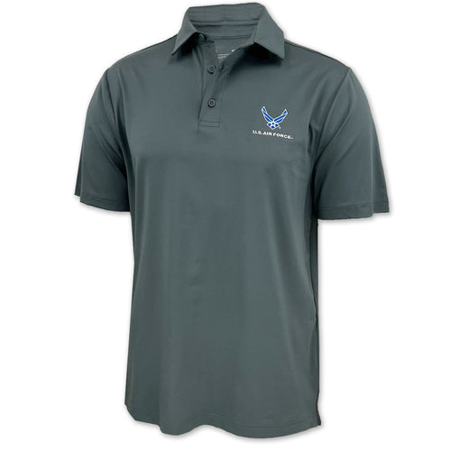 Air Force Under Armour Wings Performance Polo (Grey)