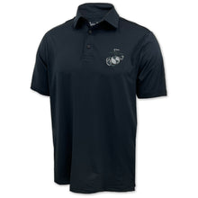 Load image into Gallery viewer, Marines Under Armour Tonal EGA Performance Polo (Black)