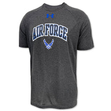 Load image into Gallery viewer, Air Force Under Armour Arch Wings Tech T-Shirt (Carbon Heather)