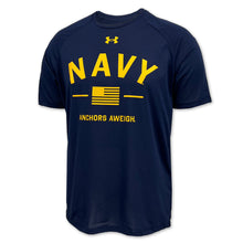 Load image into Gallery viewer, Navy Under Armour Anchors Aweigh Tech T-Shirt (Navy)