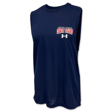 Load image into Gallery viewer, United States Coast Guard 3D Sleeveless Tech T-Shirt (Navy)