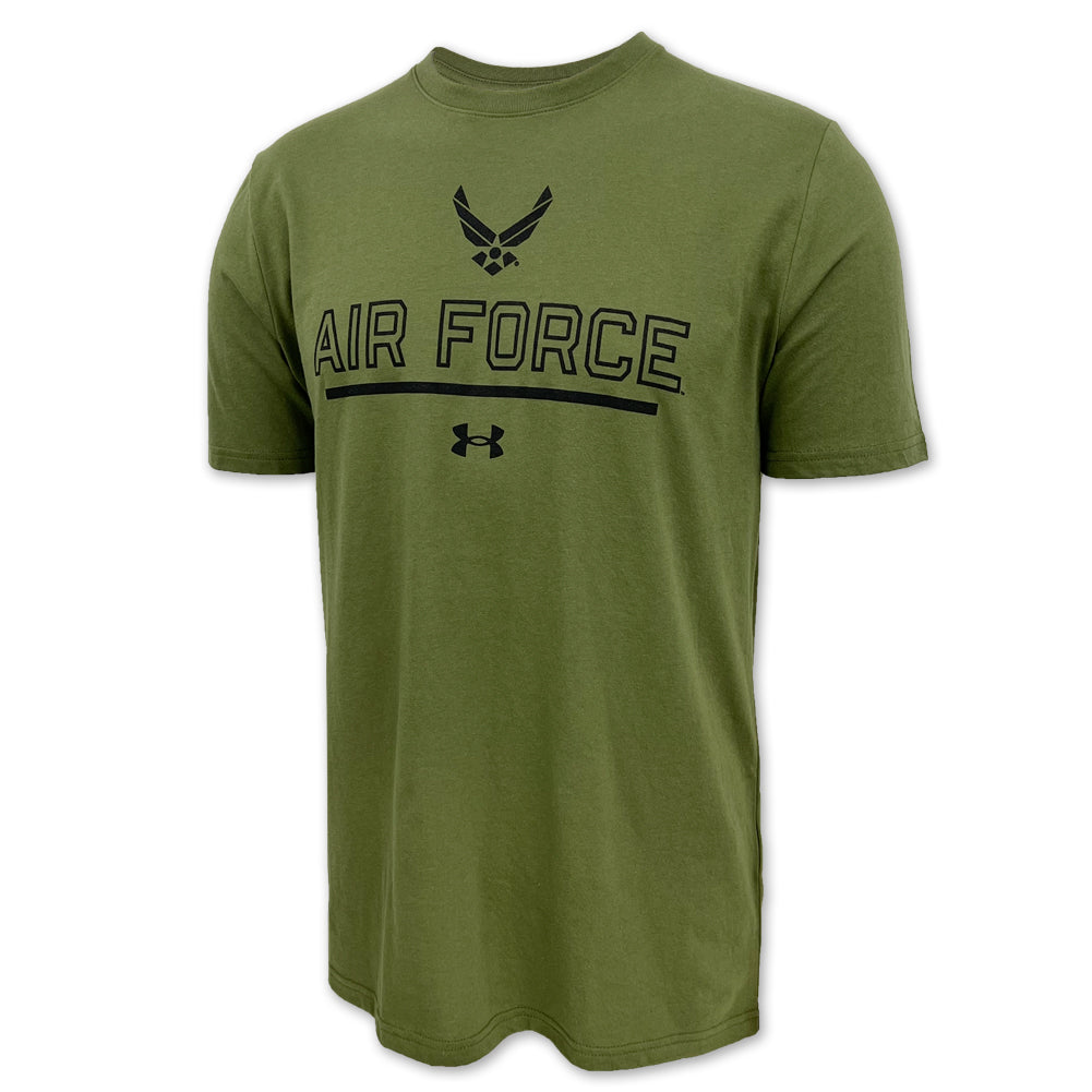 U.S. Air Force Wings Under Armour Performance Cotton T-Shirt (OD Green)