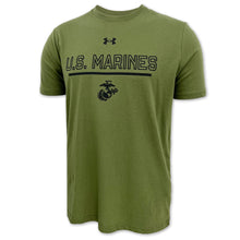 Load image into Gallery viewer, U.S. Marines EGA Under Armour Performance Cotton T-Shirt (OD Green)