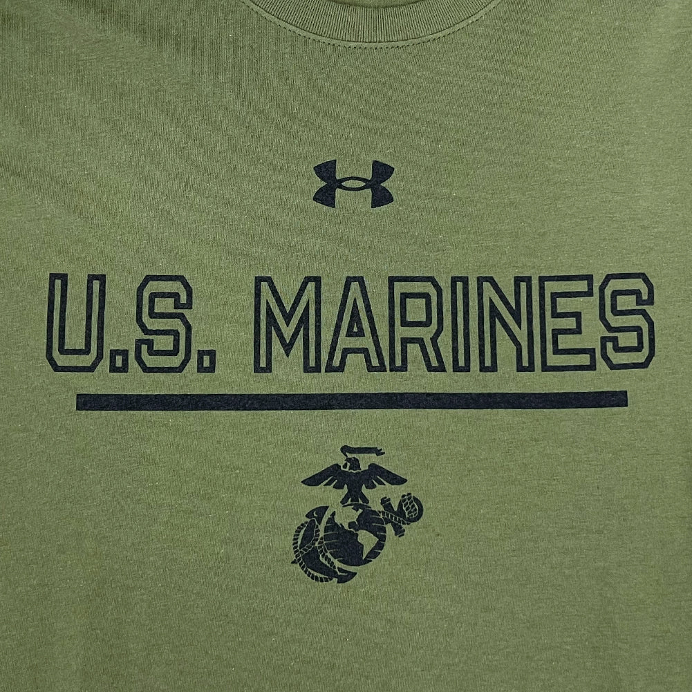 U.S. Marines EGA Under Armour Performance Cotton T-Shirt (OD Green)