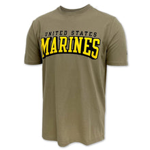 Load image into Gallery viewer, United States Marines 3D Performance Cotton T-Shirt (Tan)