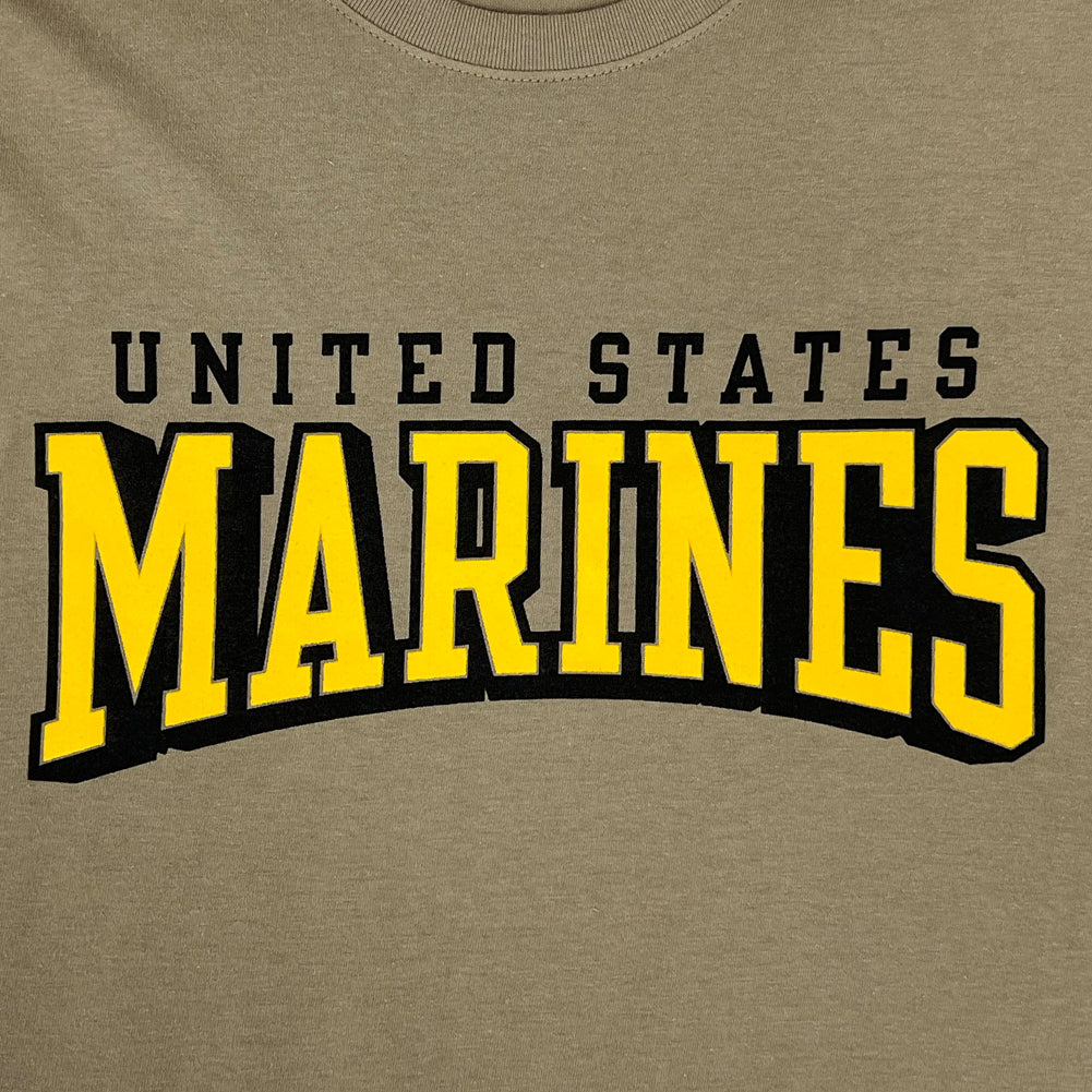 United States Marines 3D Performance Cotton T-Shirt (Tan)