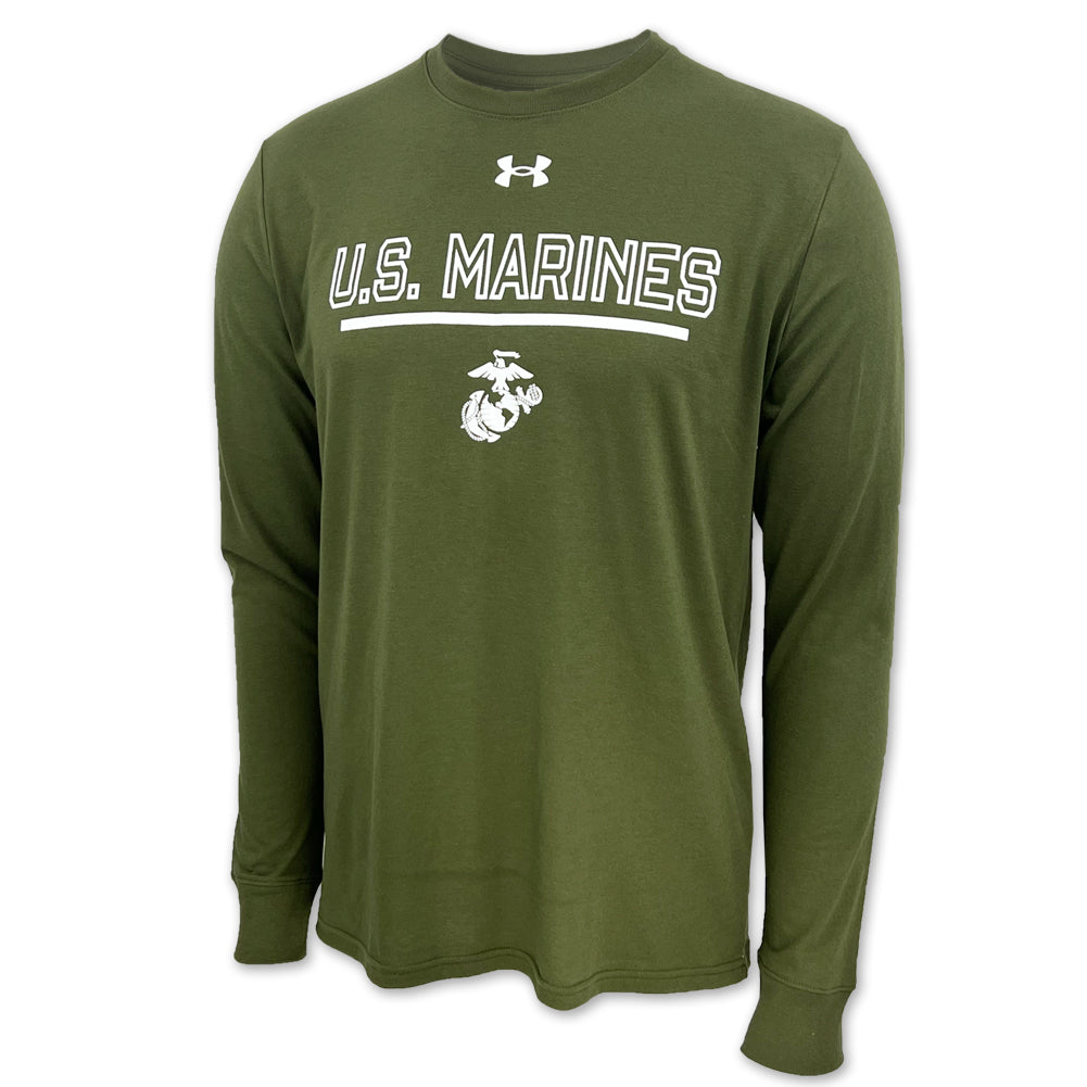 U.S. Marines EGA Under Armour Long Sleeve T-Shirt (OD Green)